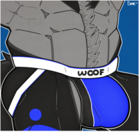 Ashi shows of his bulge in a jockstrap maching his favorite colors...Woof!